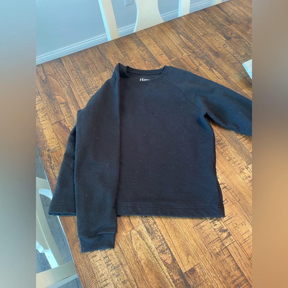 Hanes Black Crewneck